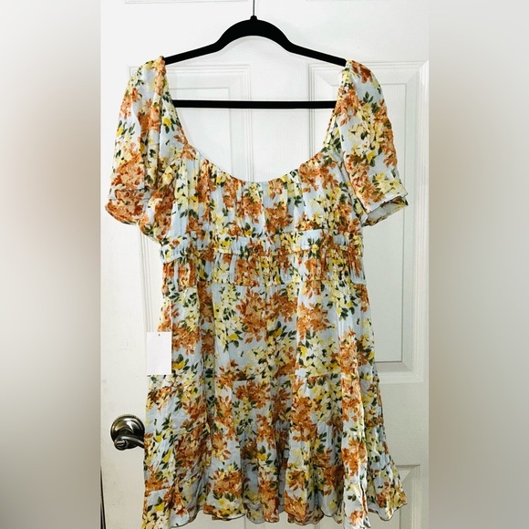 B. Smart NWT Light Blue Floral Sleeveless Mini Dress Juniors Size 13 - Picture 5 of 9